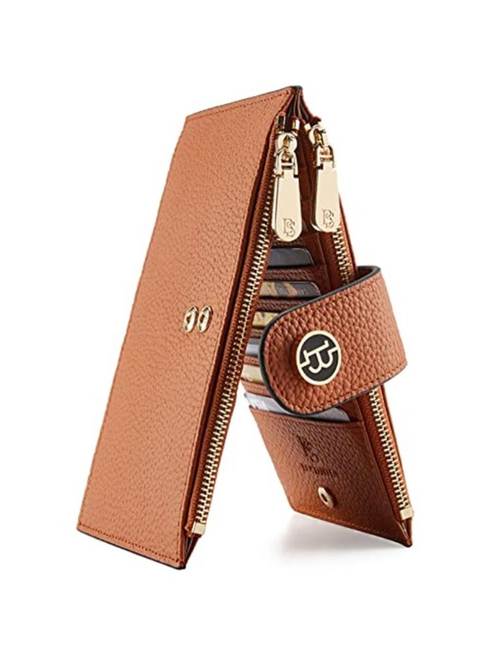 Leather RFID Wallet Womens Bifold Card Holder Zip Clutch Large Organizer Purse